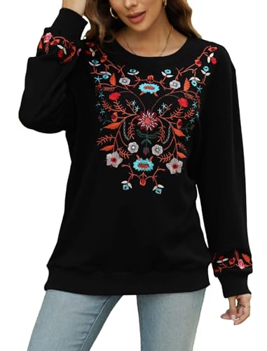 The Great Floral Embroidered Pullover Long newest Sleeve Top Size 3