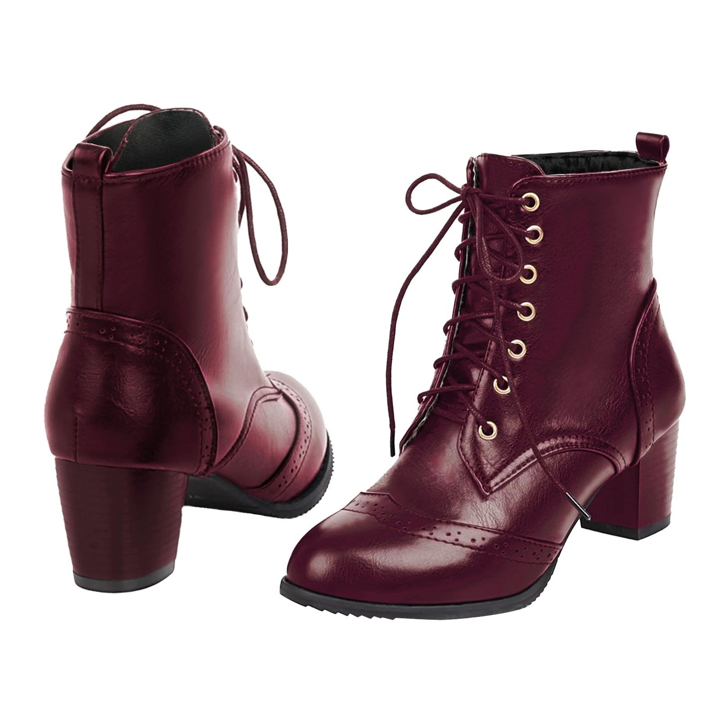 Victorian Steampunk Style Ankle Boots in 4 Colors up to Women's Size 15!