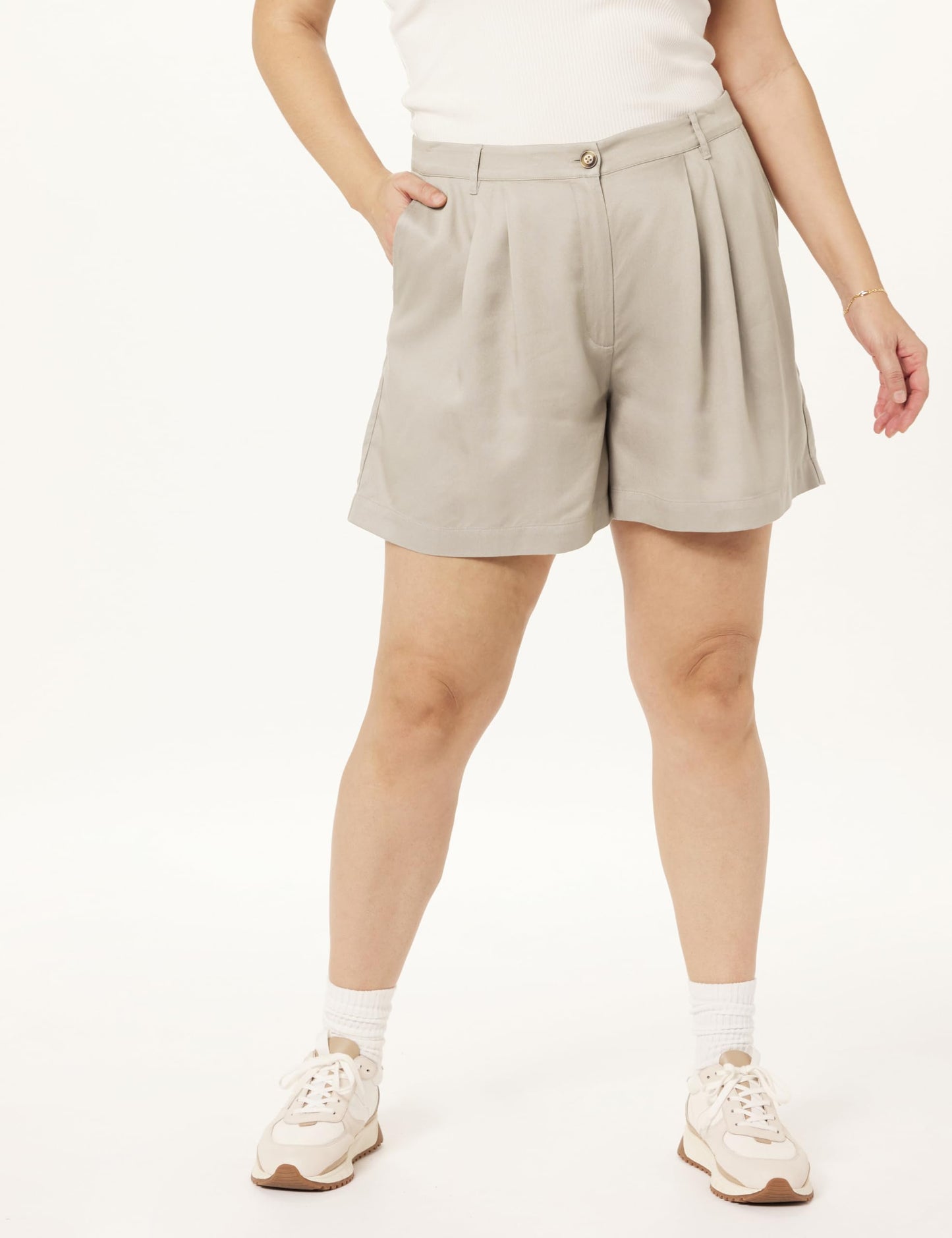Relaxed Pleated Shorts Plus Size Up to 5X and in 4 Colors!