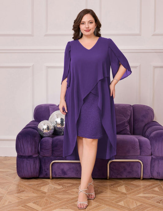 Bridal Guest or Mother of the Bride Plus Size Stunning Cocktail Dress Up to Size 24