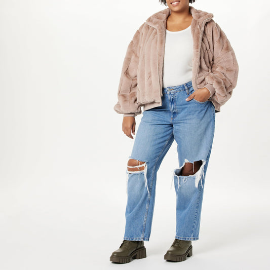 Faux Fur Bomber Up to Size 5X in 3 Colors