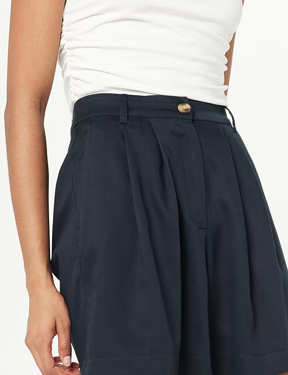 Relaxed Pleated Shorts Plus Size Up to 5X and in 4 Colors!
