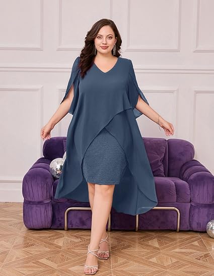 Bridal Guest or Mother of the Bride Plus Size Stunning Cocktail Dress Up to Size 24