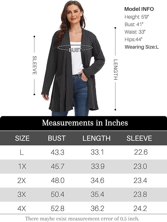 Plus Size Cardigan in 14+ Colors – Up to Size 5x!