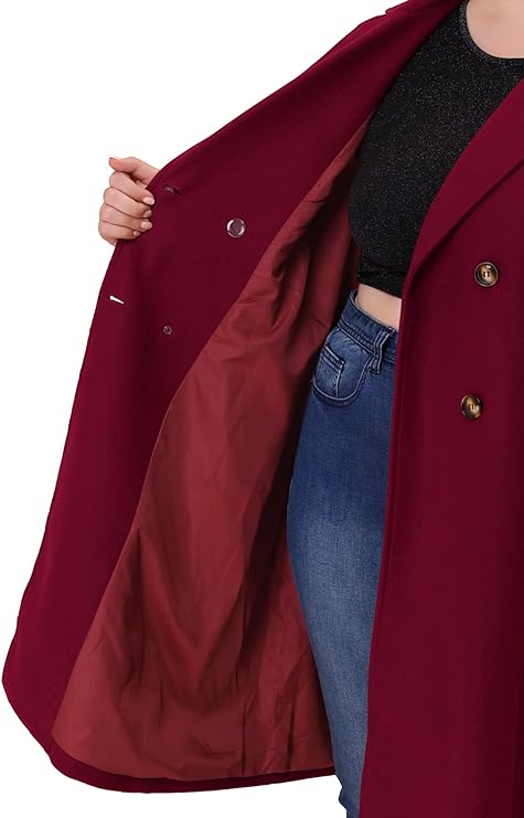 Plus Size Coat – Double-Breasted in 12 Colors, Up to Size 4X!