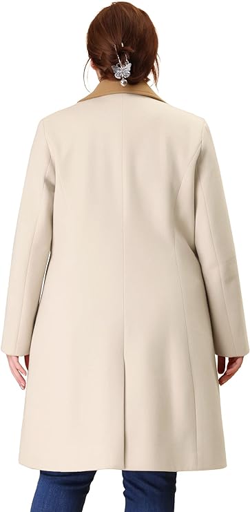 Plus Size Coat – Double-Breasted in 12 Colors, Up to Size 4X!