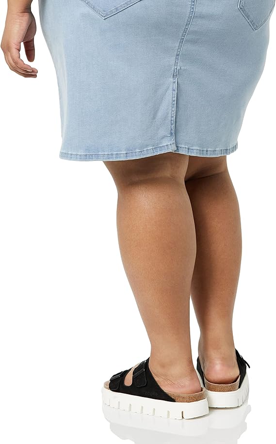 Pencil Denim Skirt in Plus Sizes Up to 40 Plus in 4 Colors and Washes