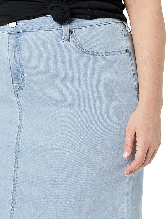 Pencil Denim Skirt in Plus Sizes Up to 40 Plus in 4 Colors and Washes