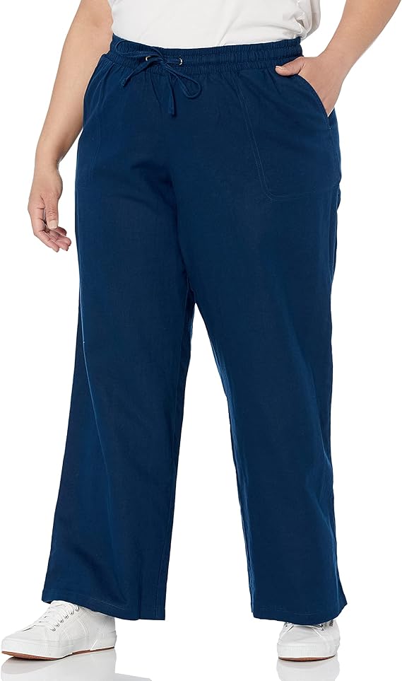 Linen/Cotton Blend Plus Size Long Pants Up to Size 6X!