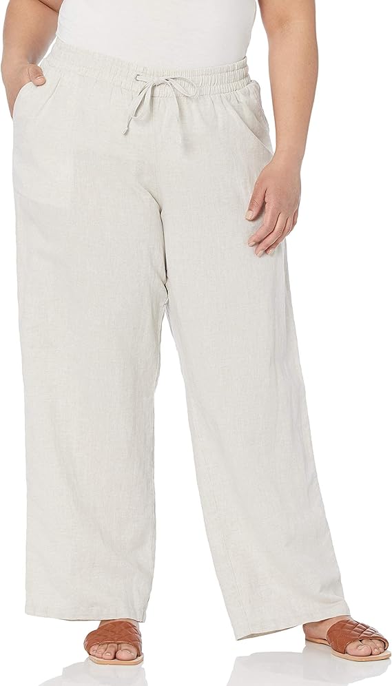Linen/Cotton Blend Plus Size Long Pants Up to Size 6X!