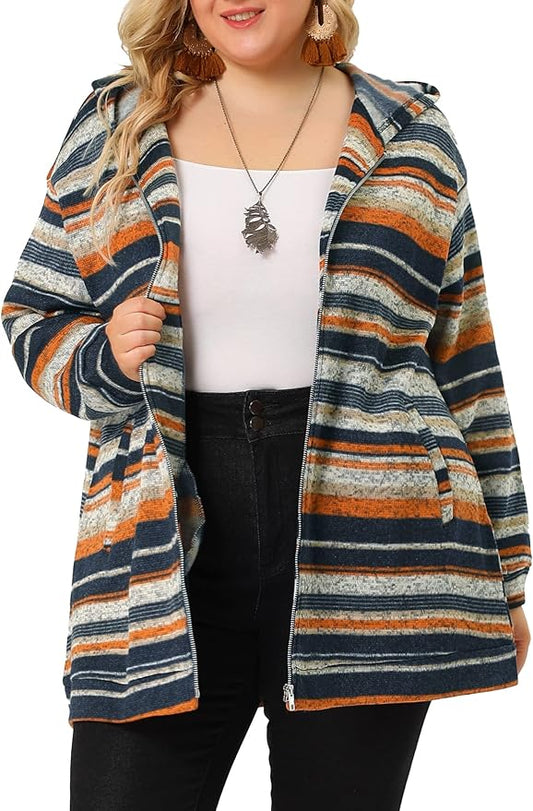 Plus Size Zip-Up Hoodie in 2 Colors - Up to Size 4x