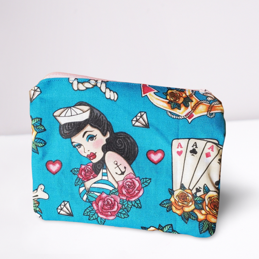 Coin Purse - Sailor/Skull Girl Pin-up