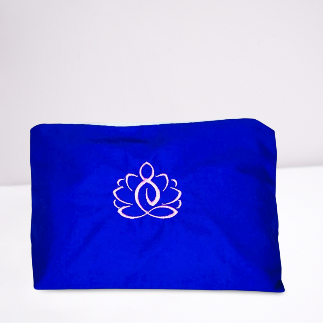 Yoga Lotus Embroidered Make-up/Accessories Bag. Comes in a variety of colors!