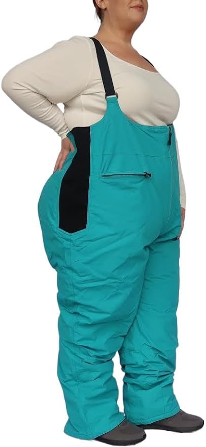 Ski Pant Overalls with Bib in 4 Colors – Plus Sizes Up to 6X!