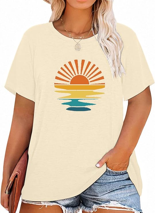 Vintage Look Graphic T-Shirts in Plus Size Up to Size 5X!