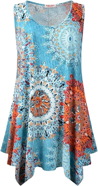 Plus Size Sleeveless Tunic in 22 Colors and Patterns Up to Size 5X!