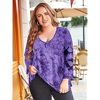 Tunic/Dress Plus Size Top with Low Scoop Neckline - Up to Size 5X in 40+ Colors!