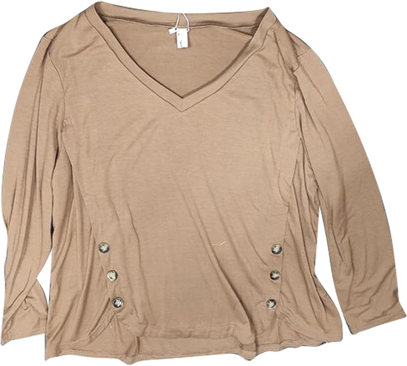 Plus Size Lightweight V Neck Shirt - Up to Size 4X in 3 Colors!