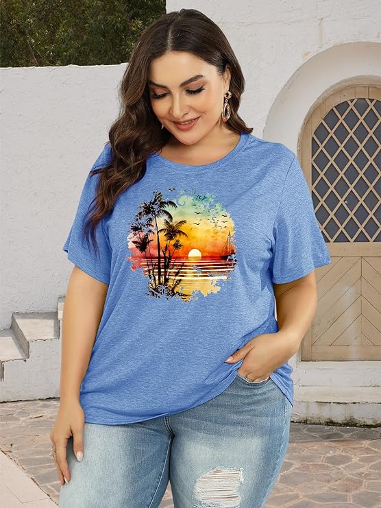Vintage Look Graphic T-Shirts in Plus Size Up to Size 5X!