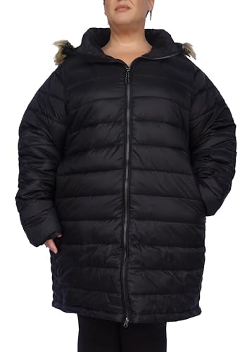 Snow Country Outerwear Women's Plus Size 1X-6X Element Parka Jacket Coat (5X Black)