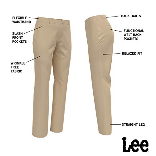 Lee Women's Plus Size Wrinkle Free Relaxed Fit Straight Leg Pant - Up to Size 30 in 3 Lengths