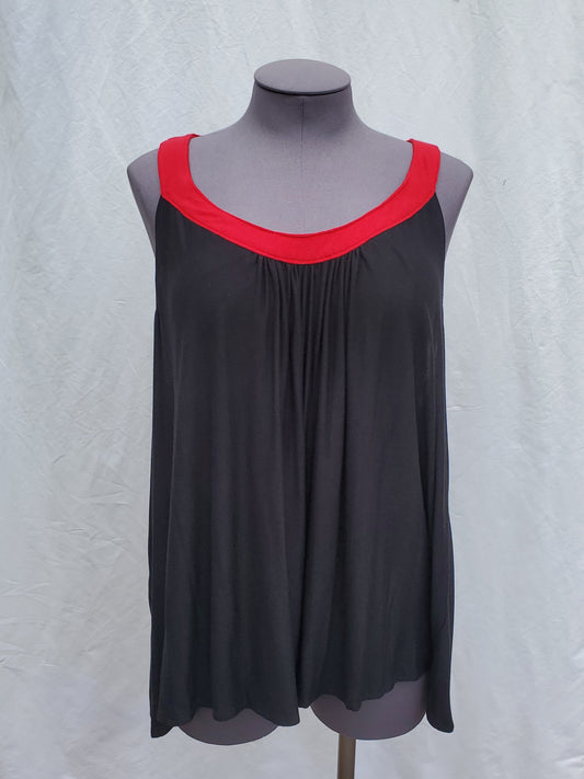 Black Tank Top with Red Neckline TALL