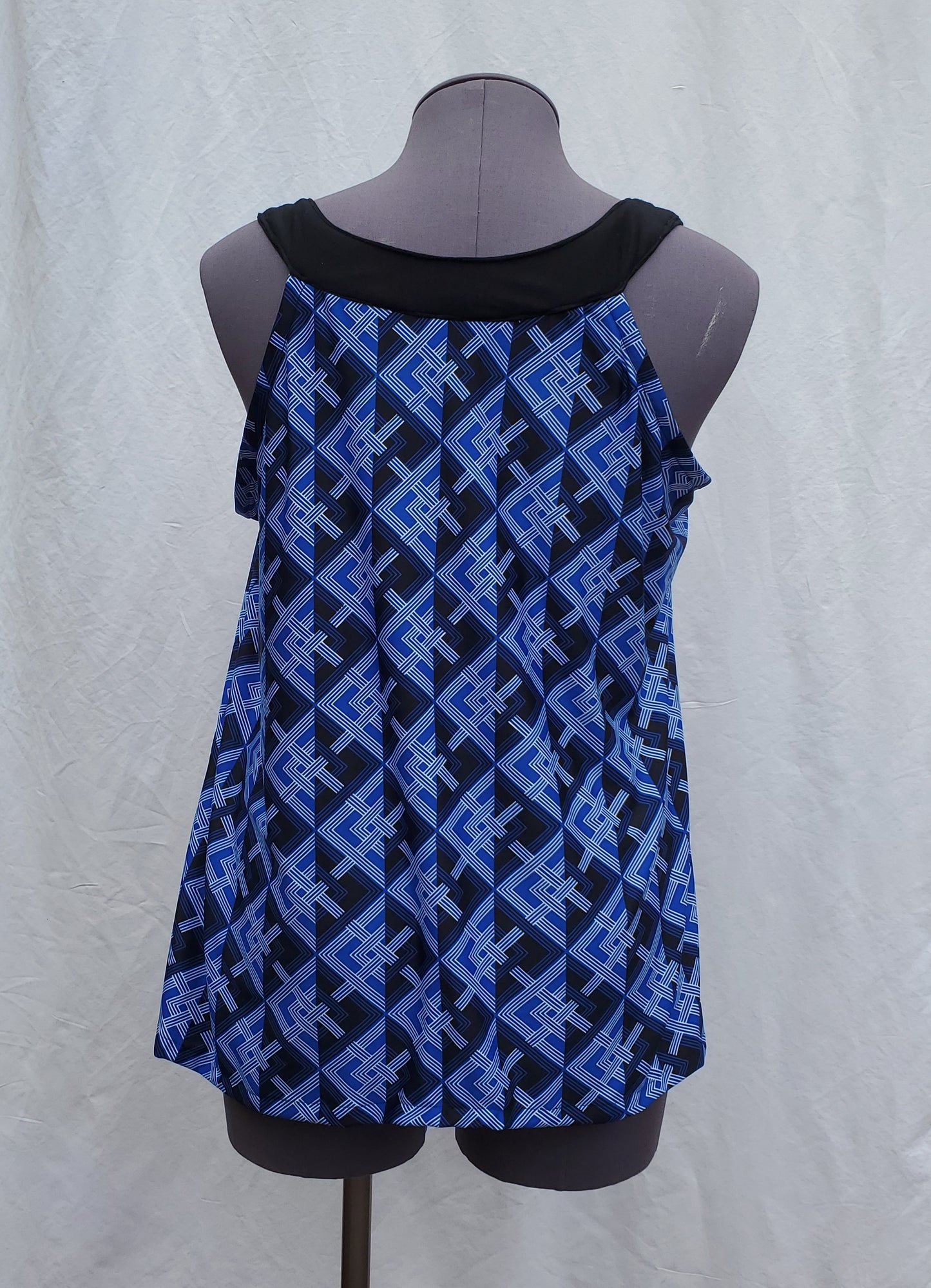 Blue Geometric Tank Top