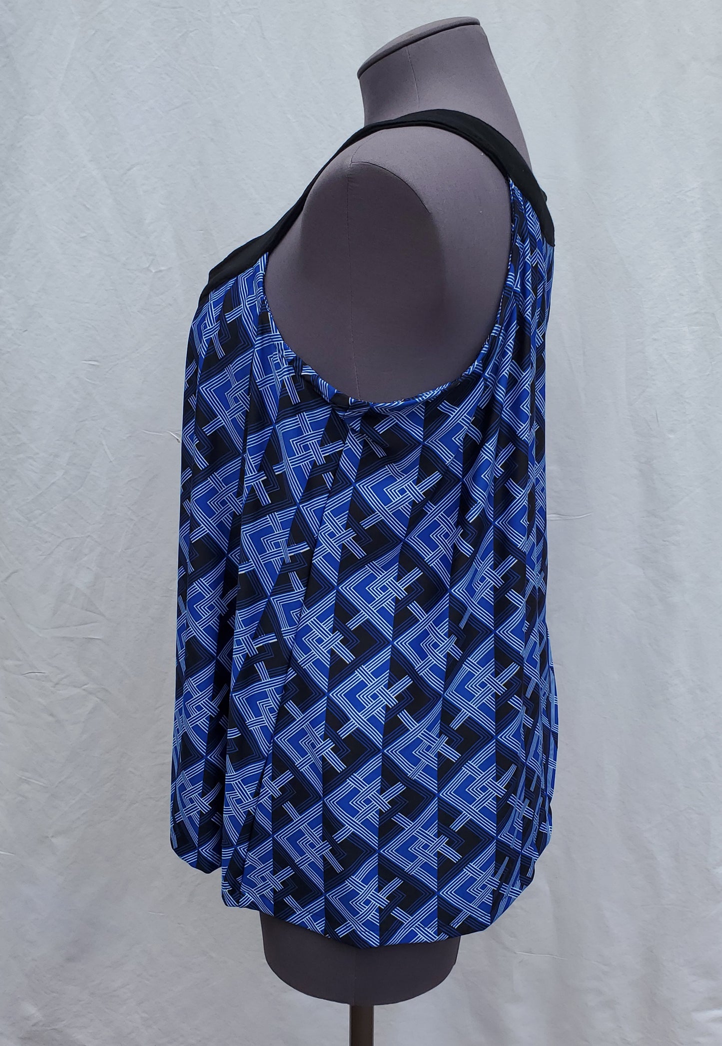 Blue Geometric Tank Top