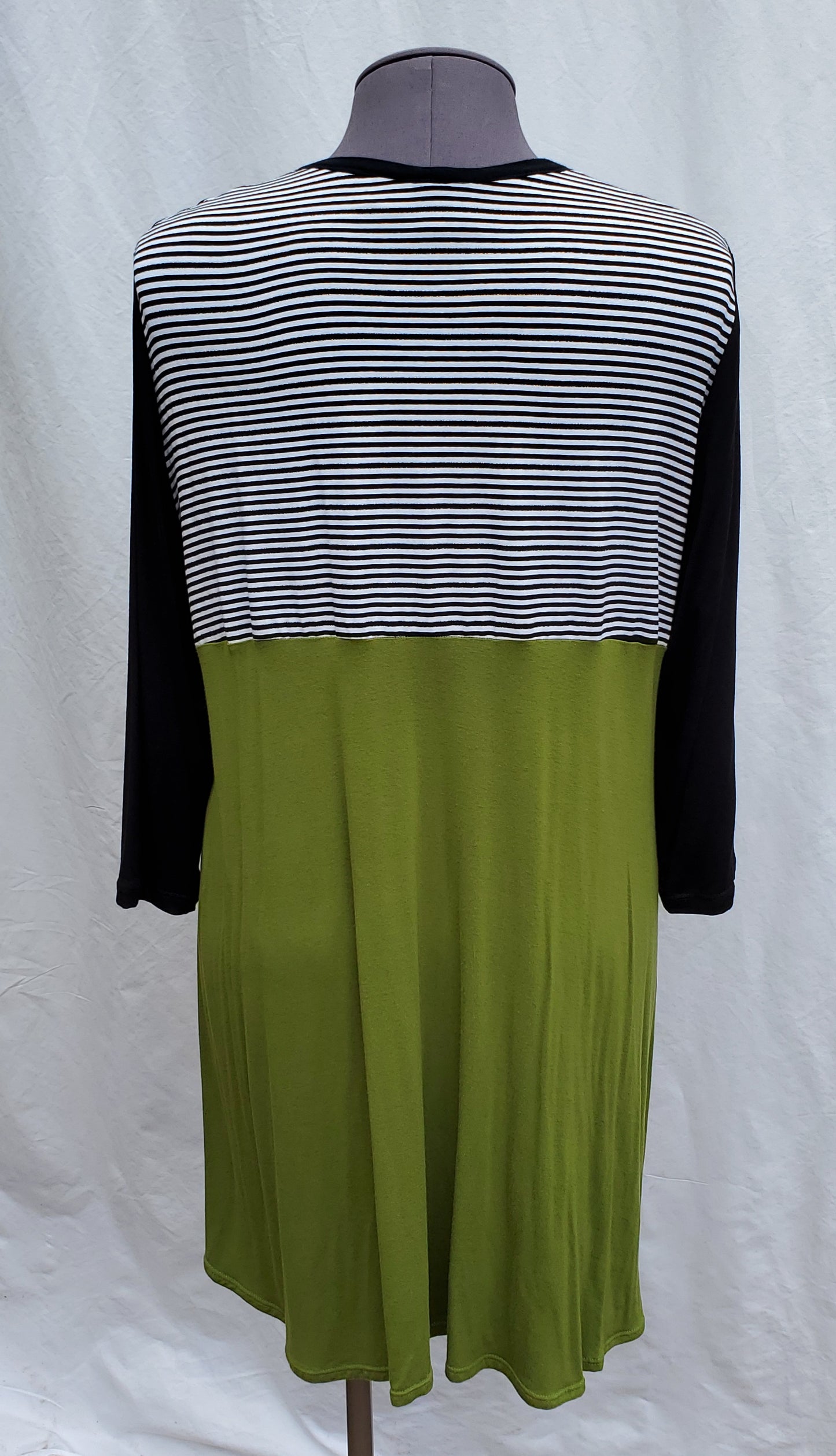 Original One-of-a-Kind Green Striped Tunic