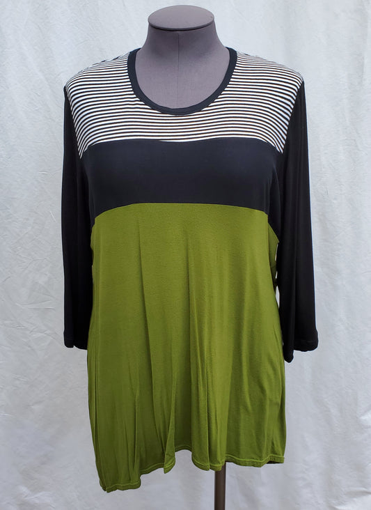 Original One-of-a-Kind Green Striped Tunic