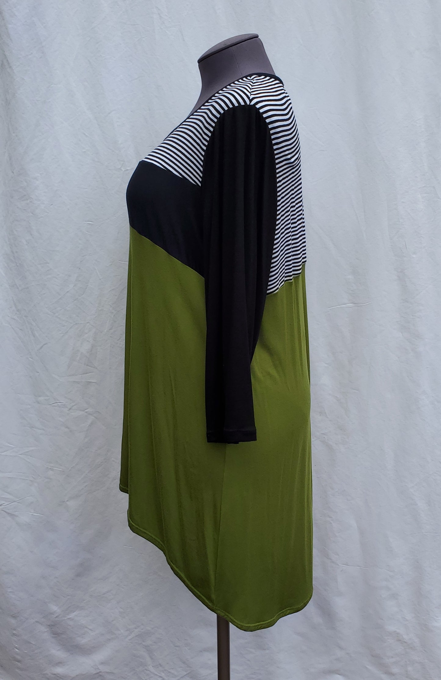 Original One-of-a-Kind Green Striped Tunic