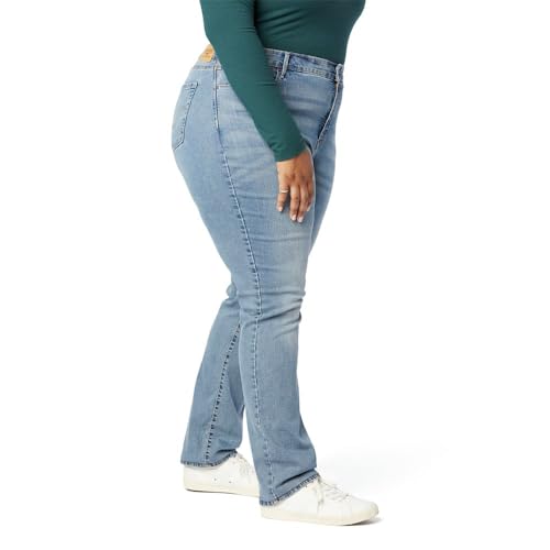 Signature by Levi Strauss & Co. Gold Women's Curvy Totally Shaping Straight Jeans (Available in Plus Size), (New) Jackson Square, 14 Long