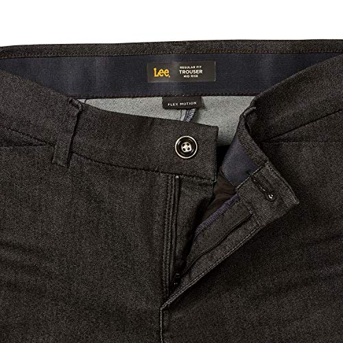 Lee Women's Plus Size Ultra Lux Comfort with Flex Motion Trouser Pant Black 20W, 20 Long