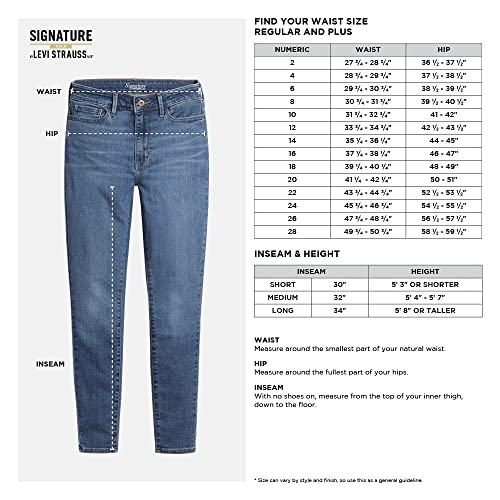 Signature by Levi Strauss & Co. Gold Women's Curvy Totally Shaping Straight Jeans (Available in Plus Size), (New) Jackson Square, 14 Long