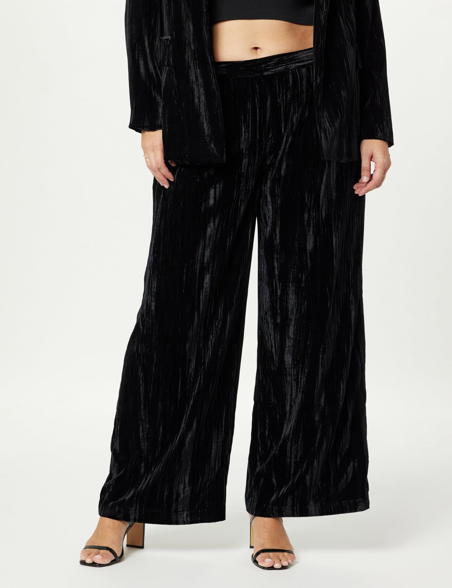 Wide Leg Velvet Trouser Up to Size 4X!