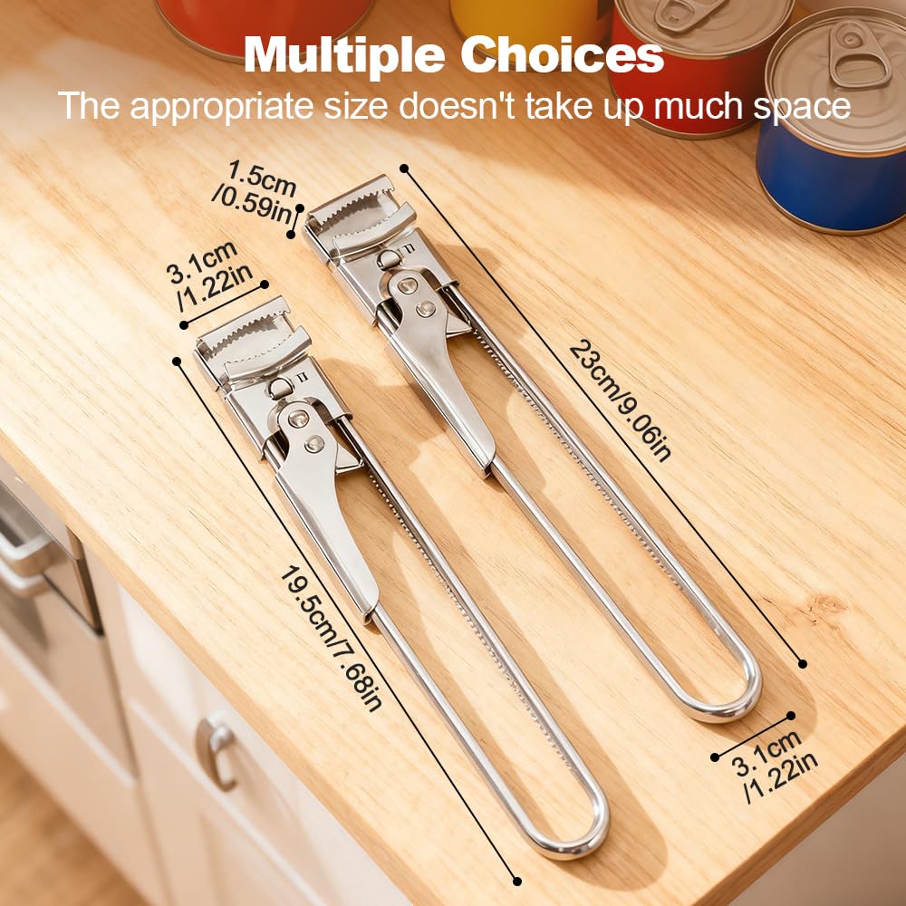 Adjustable Stainless Steel Jar Opener, Gripper Tight Lid Opener, 2025 New Handy Rubber Bottle Jar Opener for Weak Hands, Jar Openers Rated for Seniors, Kitchen Gadgets (1pc, 19.5cm/7.67inch)