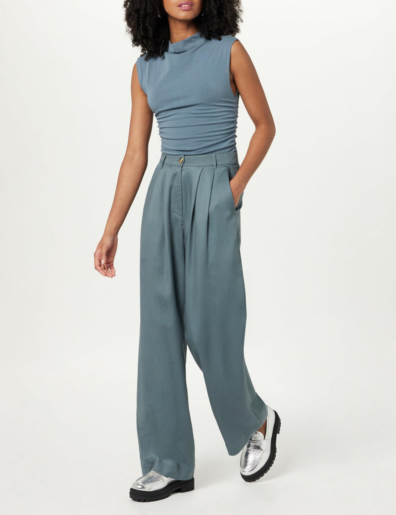 TALL Plus Size Pleated Relaxed Fit Trousers Up to Size 5X!