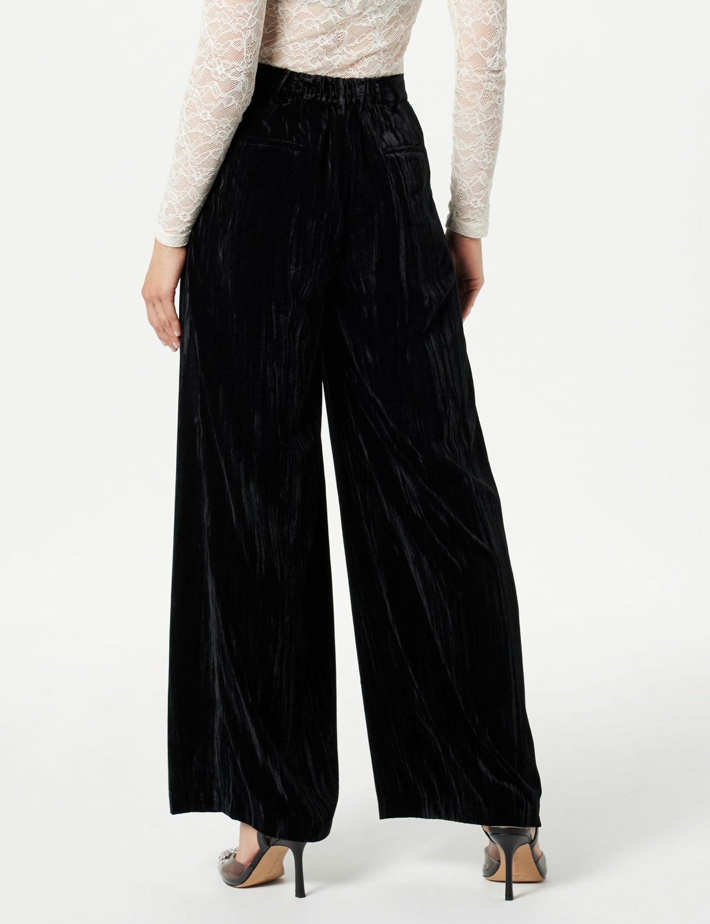 Wide Leg Velvet Trouser Up to Size 4X!