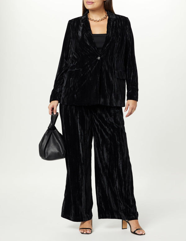 Wide Leg Velvet Trouser Up to Size 4X!