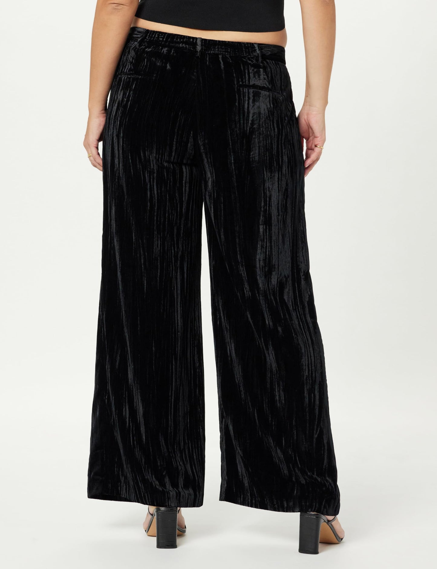 Wide Leg Velvet Trouser Up to Size 4X!