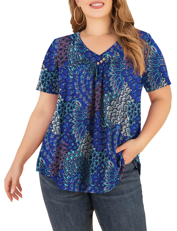 Peacock and other Print Plus Size Tops - Up to Size 4X!  (more info and reviews coming soon)