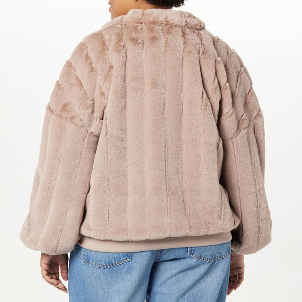 Faux Fur Bomber Up to Size 5X in 3 Colors