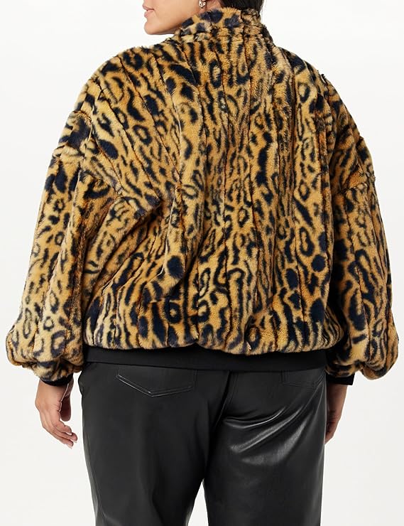 Faux Fur Bomber Up to Size 5X in 3 Colors