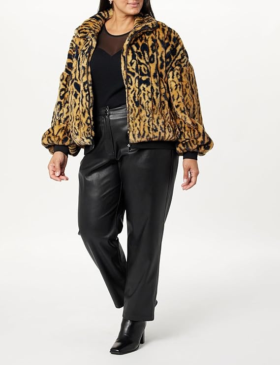 Faux Fur Bomber Up to Size 5X in 3 Colors