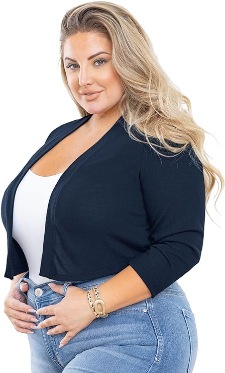 Women's Bolero Plus Size Shrug Up to Size 5X! And in 15 Colors!