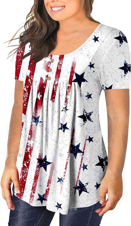 USA Plus Size Patriotic Top - Up to Size 5X!