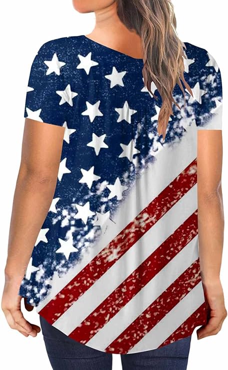 USA Plus Size Patriotic Top - Up to Size 5X!