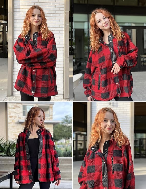 Cozy Fleece Jackets: Snap-Button Style, 11 Patterns, Sizes Up to 26W!