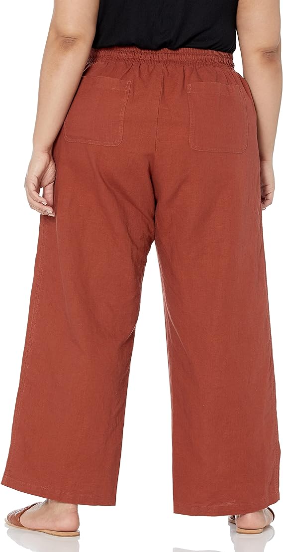 Plus Size Fall Linen Wide Leg Pant - Up to Size 6X!