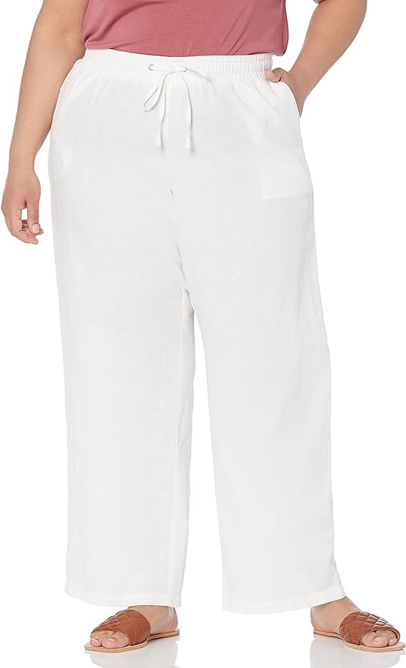 Plus Size Linen Wide Leg Pant - Up to Size 6X!